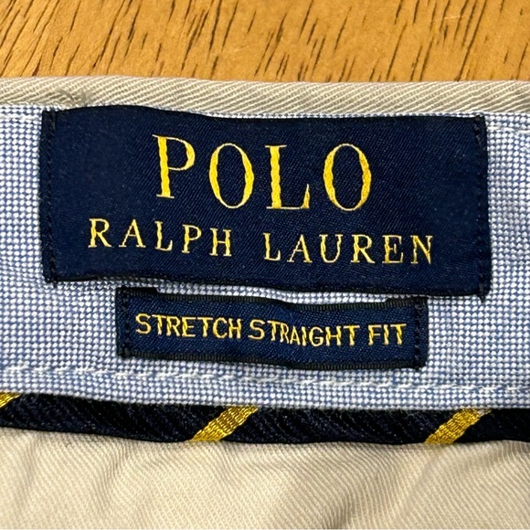 Polo Ralph Lauren Tan Chino Twill Straight Stretch Pants 42/30 - Picture 5 of 14